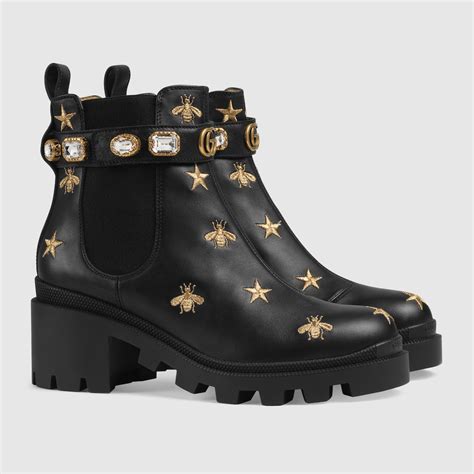 embroidered leather ankle boot with belt replica|9+ Incredible Gucci Inspired Boots: Luxury For Less.